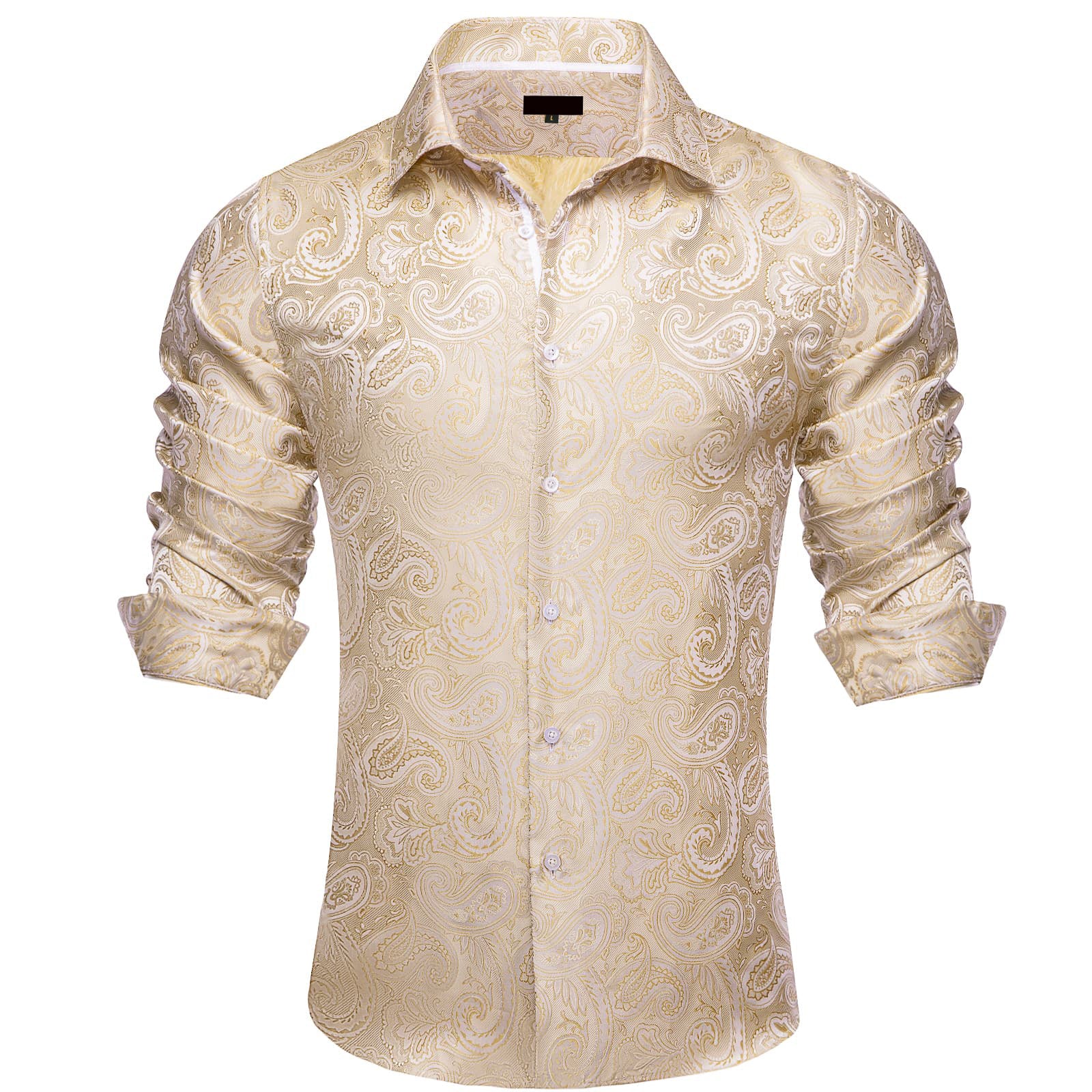 Ties2you Suit Shirt Champagne Paisley Mens Long Sleeve Shirt Design