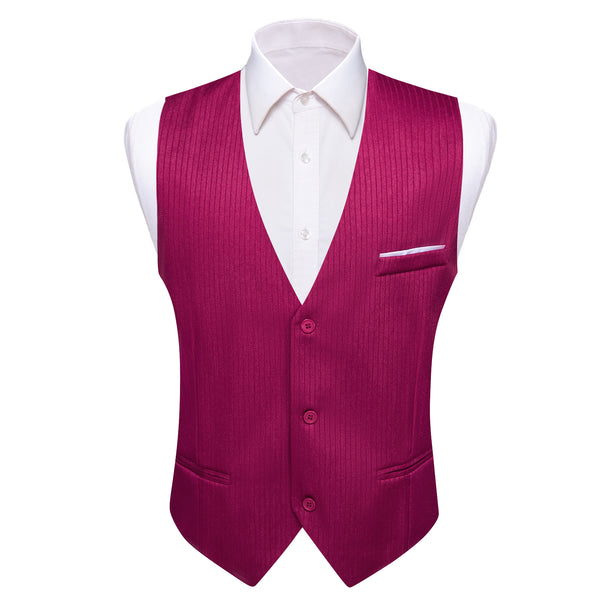 Iris Purple Solid Men's V-Neck Business Vest