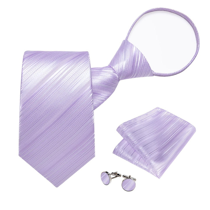 light purple striped mens silk ties set for mens suit dress