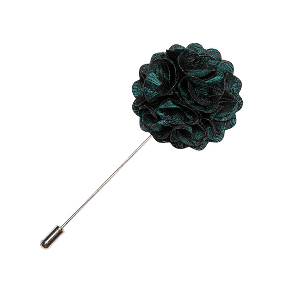 Dark Green Floral Men's Accessories Lapel Pin