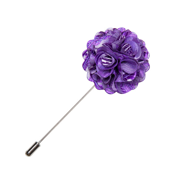 Classic Purple Floral Men's Accessories Lapel Pin