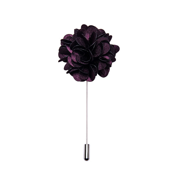 Dark Purple Floral Men's Accessories Lapel Pin