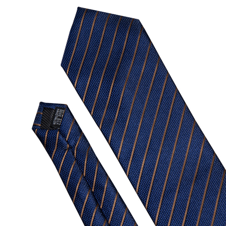 mens silk best ties blue brown striped tie set