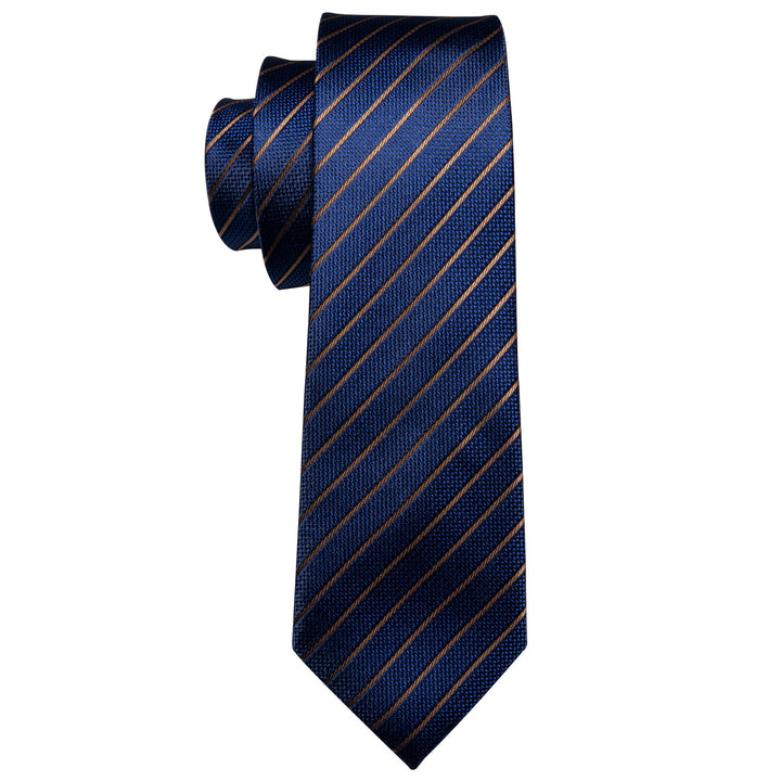 mens silk striped blue brown ties