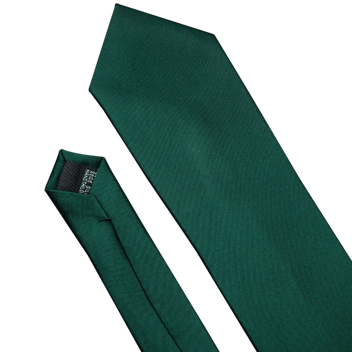 dark green tie suit Pocket Square Cufflinks Set