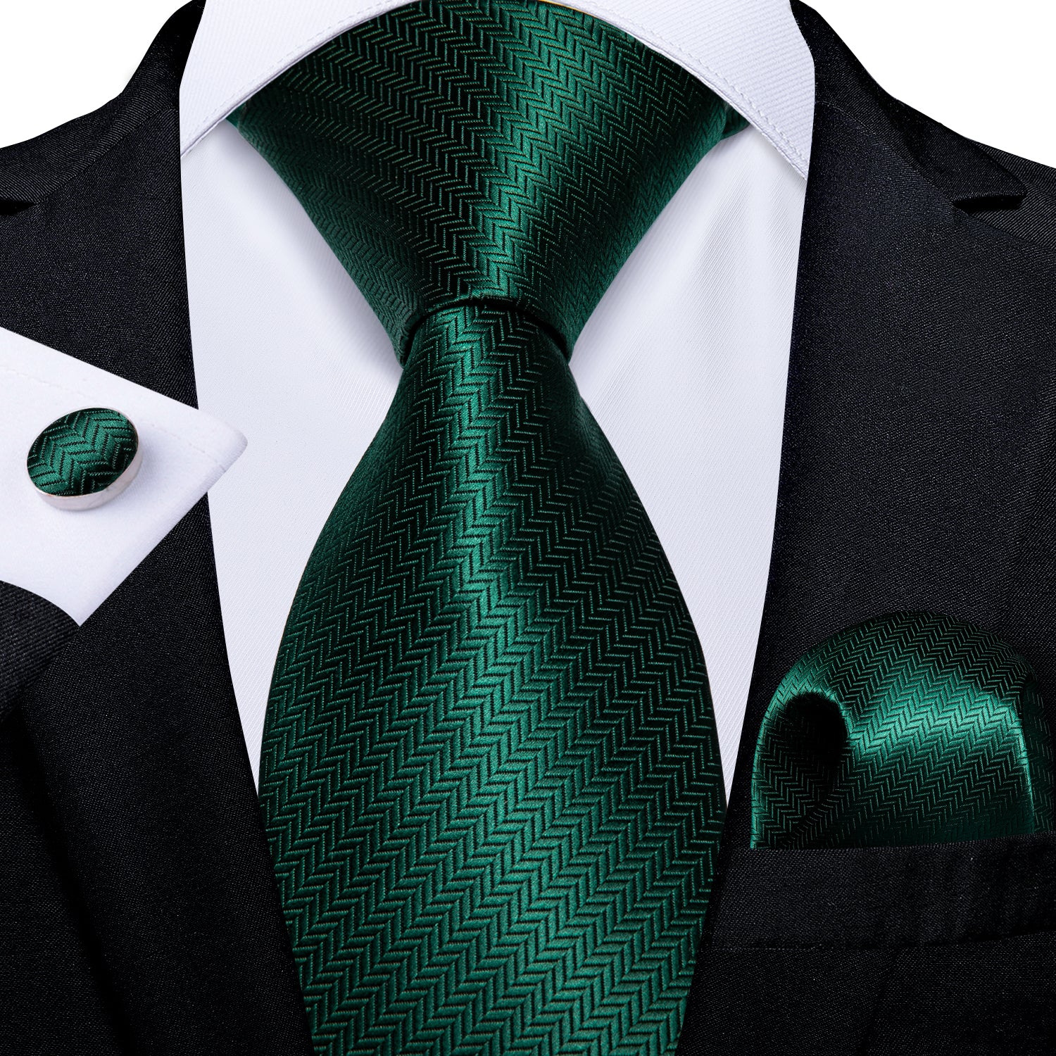 Ties2you Emerald Green Tie Solid Necktie Pocket Square Cufflinks Set Ties2you Emerald Green Tie Solid Necktie Pocket Square Cufflinks Set
