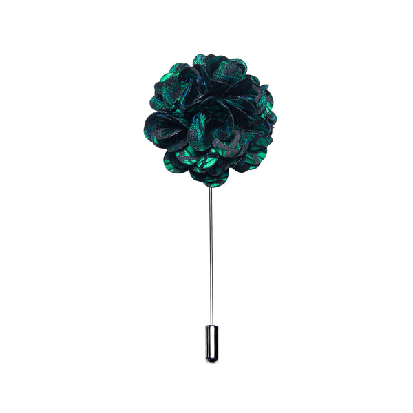 Ties2you Black Green Floral Men's Accessories Lapel Pin