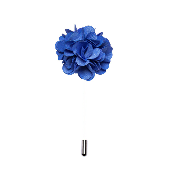Sky Blue Solid Floral Men's Accessories Lapel Pin