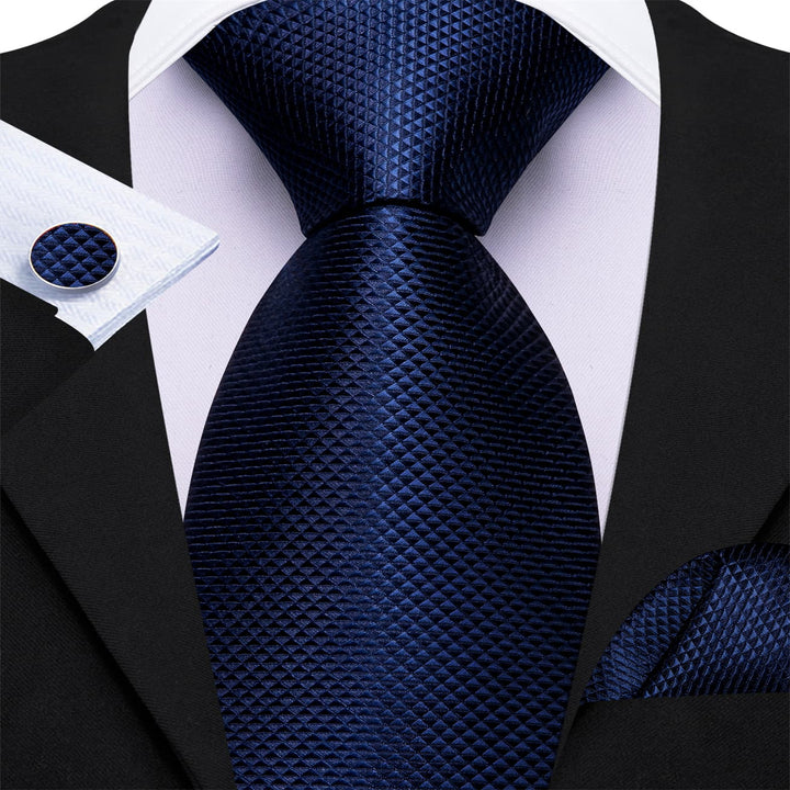 Ties2you Dress Tie Navy Blue Novelty Silk Formal Men's Suit Tie Set ties2you Ties2you Dress Tie Navy Blue Novelty Silk Formal Men's Suit Tie Set ties2you