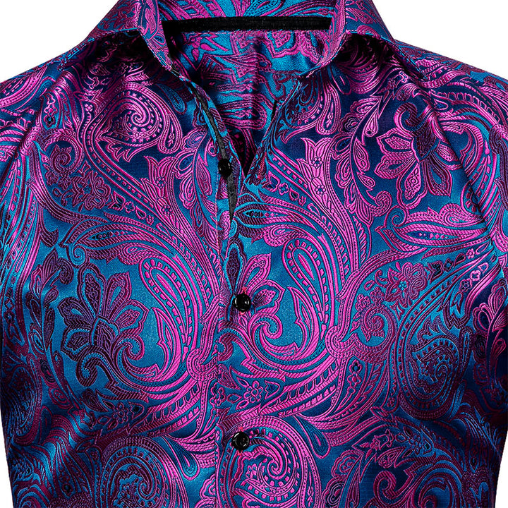 mens purple paisley dress shirt Mens Purple Paisley Dress Shirt Long Sleeve Button... From Joytech_official, Rs.2,004.09