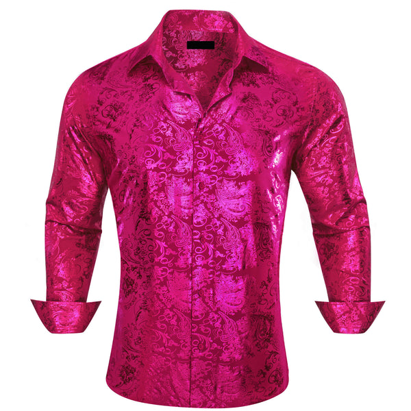 Pink Bronzing Floral Shirt