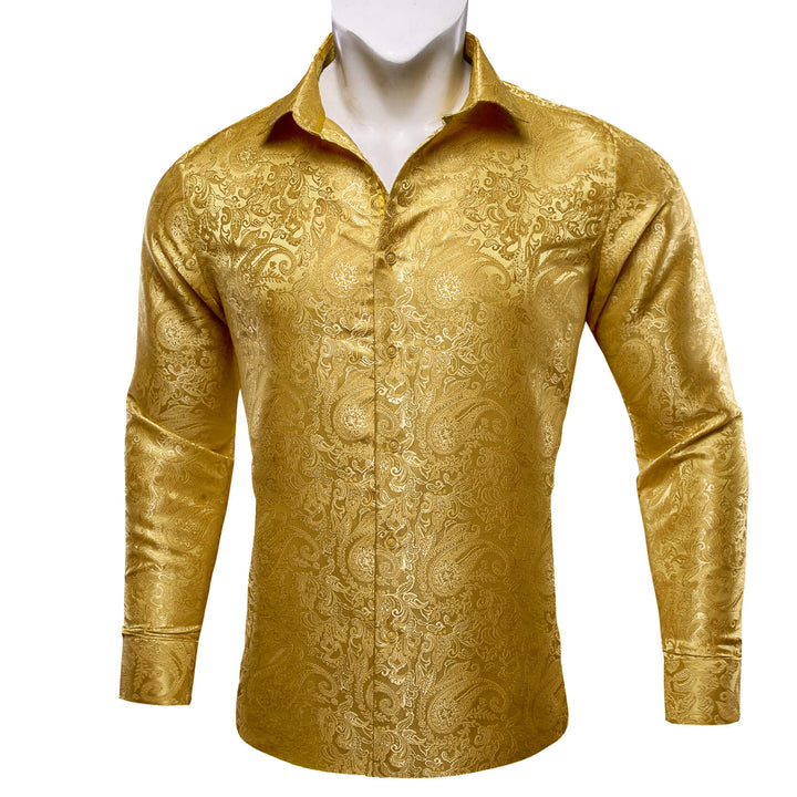 gold dress shirt