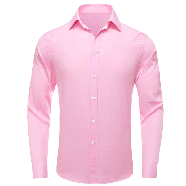Light Pink Solid Men's Shirt
