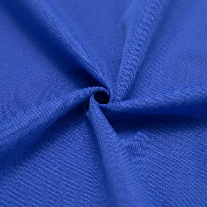 Button Down Shirt Cobalt Blue Solid Black Splicing Mens Silk Shirt