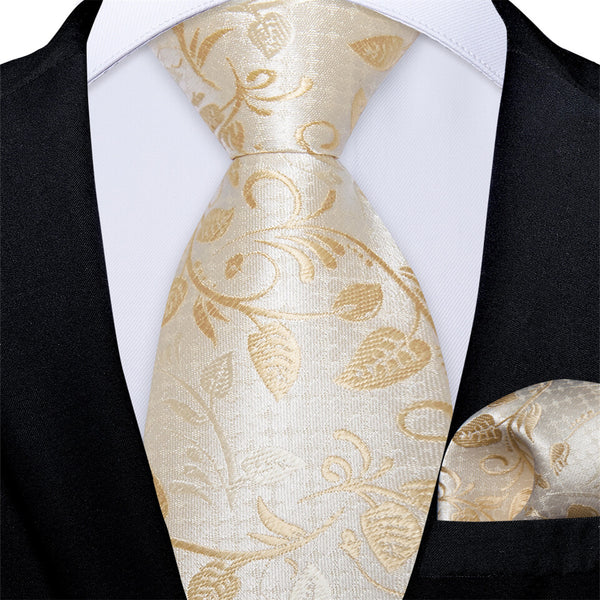  Champagne Color Floral Silk Boys Ties
