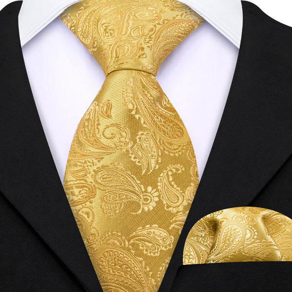 Gold Paisley Children's Silk Tie