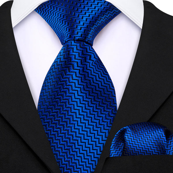 Cobalt Blue Geometry Children's Silk Tie