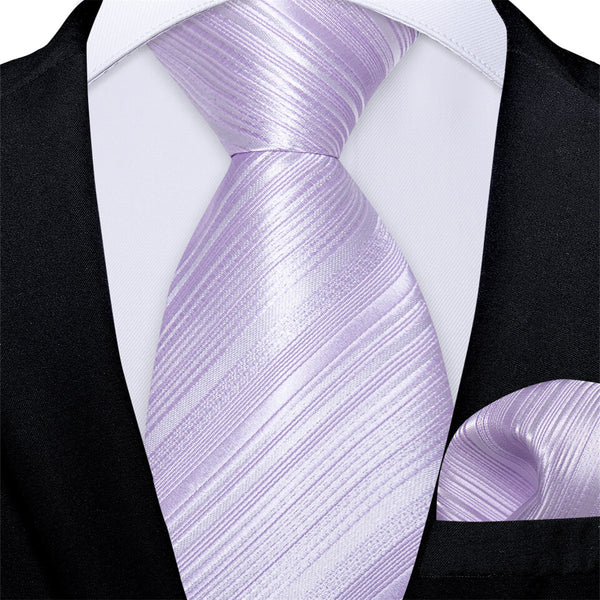 Periwinkle Purple Striped Silk Boys Ties
