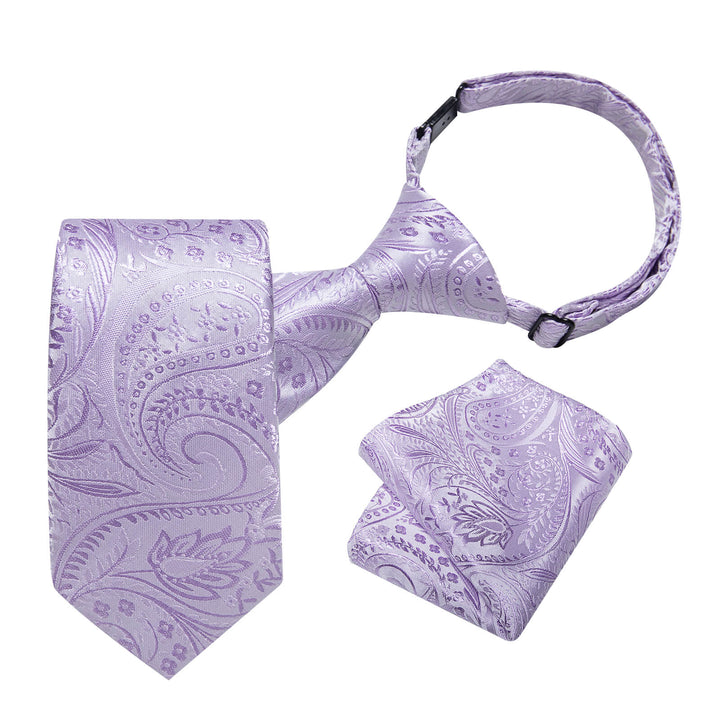 Light Purple Paisley Silk Boys Ties