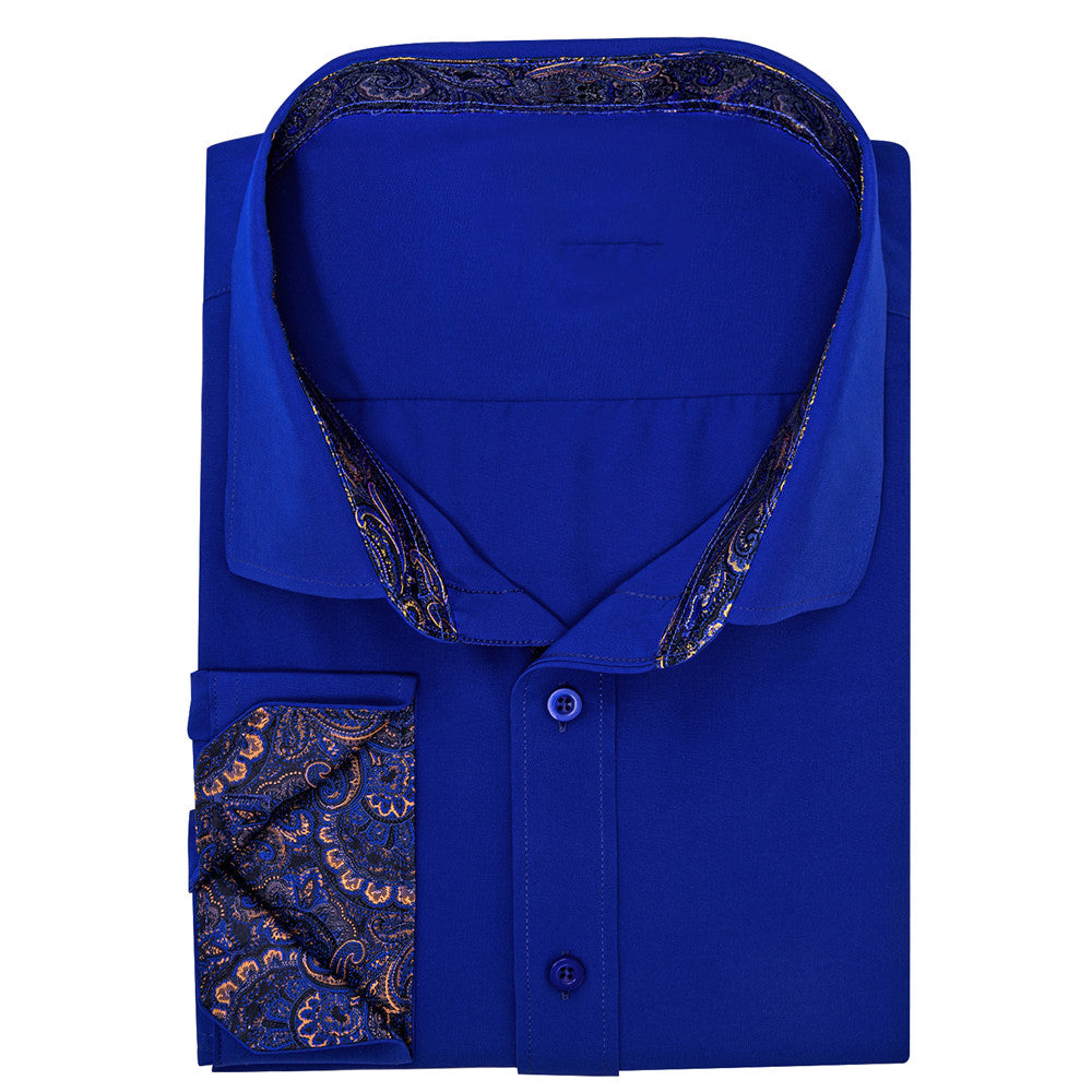 トップス TECH BUTTON DOWN L/S SHIRT PAISLEY Subtle Fog Paisley Silk Texture Long Sleeve Dress Shirt – BESPOKE MODA