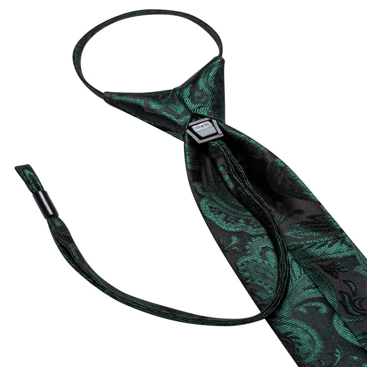 classic business paisley silk mens moss green tie pocket square cufflinks set