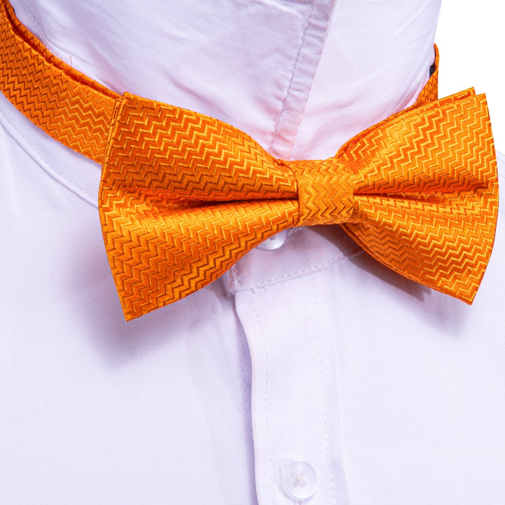 burnt orange bow tie men