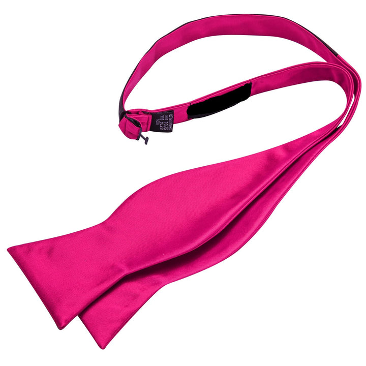 Tuxedo Bow Tie Hot Pink Solid Men's Silk Self-bowties for men