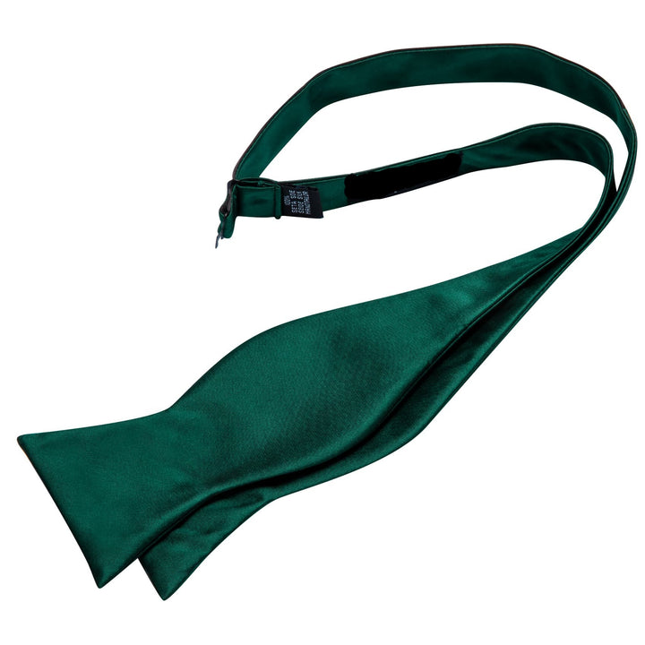  Sapphire Pine Green Solid mens silk self-tied bow tie tuxedo