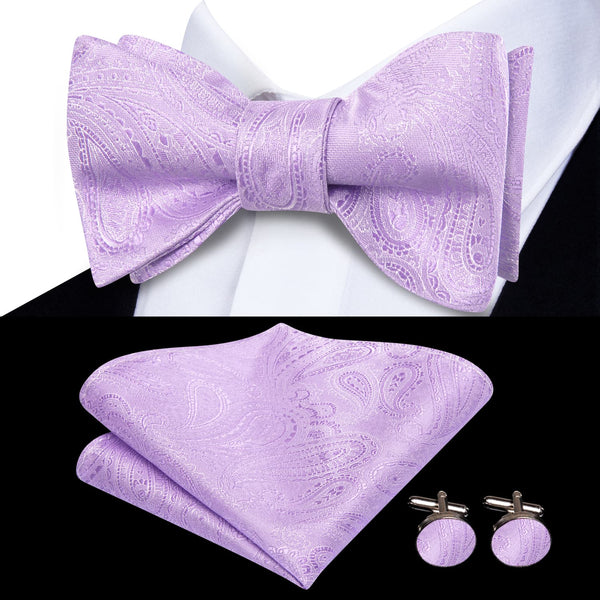 purple paisley silk mens bow ties for men wedding or business