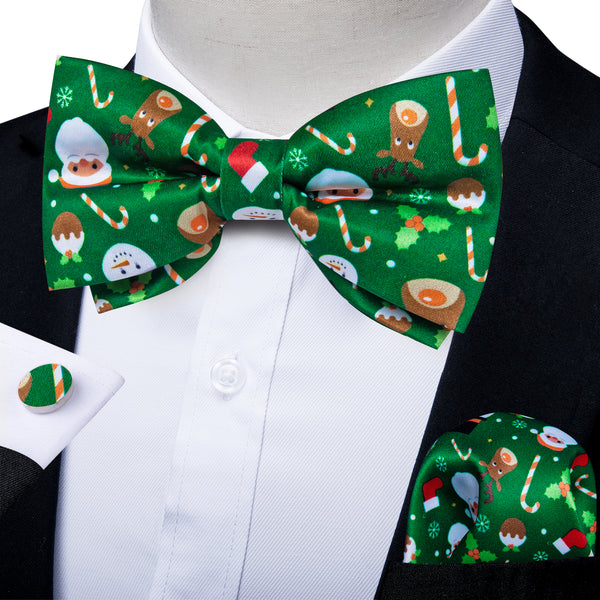 Green Christmas bow tie