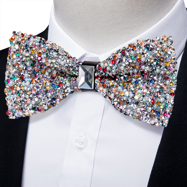 Ties2you Novelty Tie Colorful Imitated Crystal Bow Tie For Men Pre-Tied Bowtie For Party