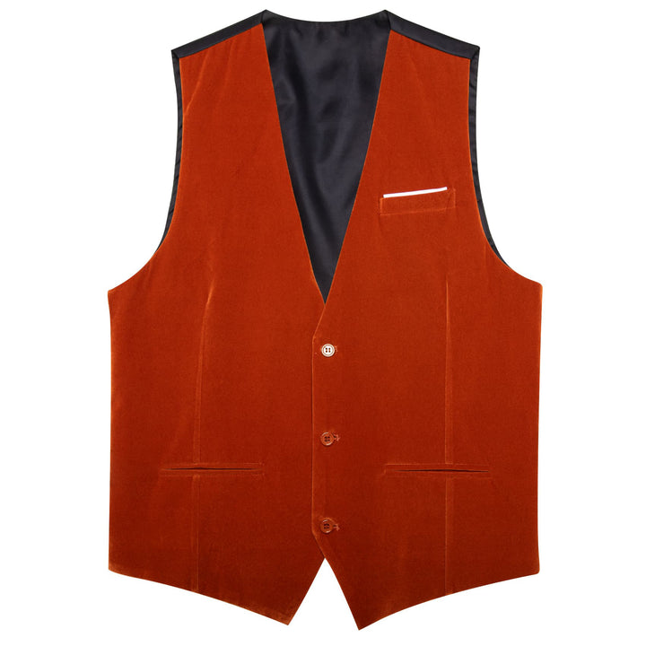 Suit Vest Red Solid Mens Flannelette Work Dress Vest Business