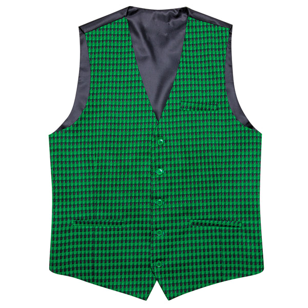 Emerald Greec Novelty Jacquard Men's Single Vest