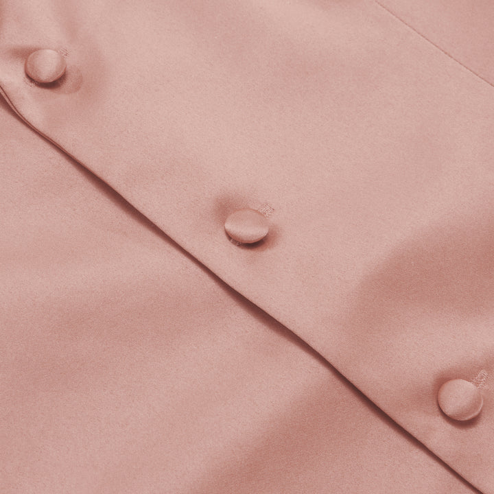 Men's Vest Light Pink Solid Silk Vest Suit
