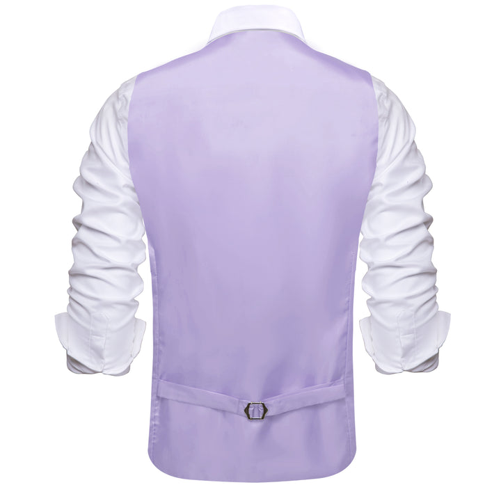 Thistle Purple Solid Silk Suit Vest