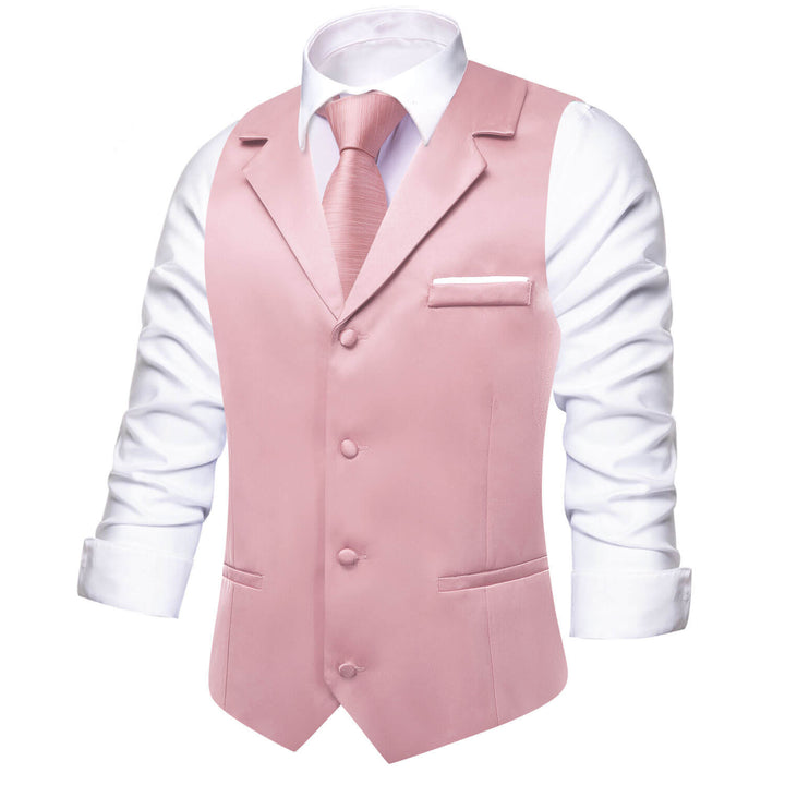 Lemonade Pink Silk Suit Button Vest 