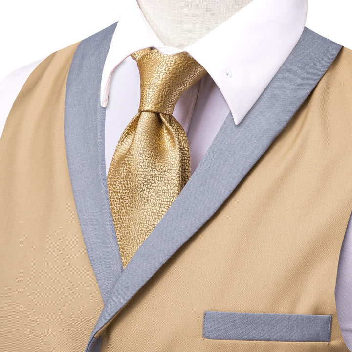 Sepia Brown Solid Vest Shawl Collar Waistcoat
