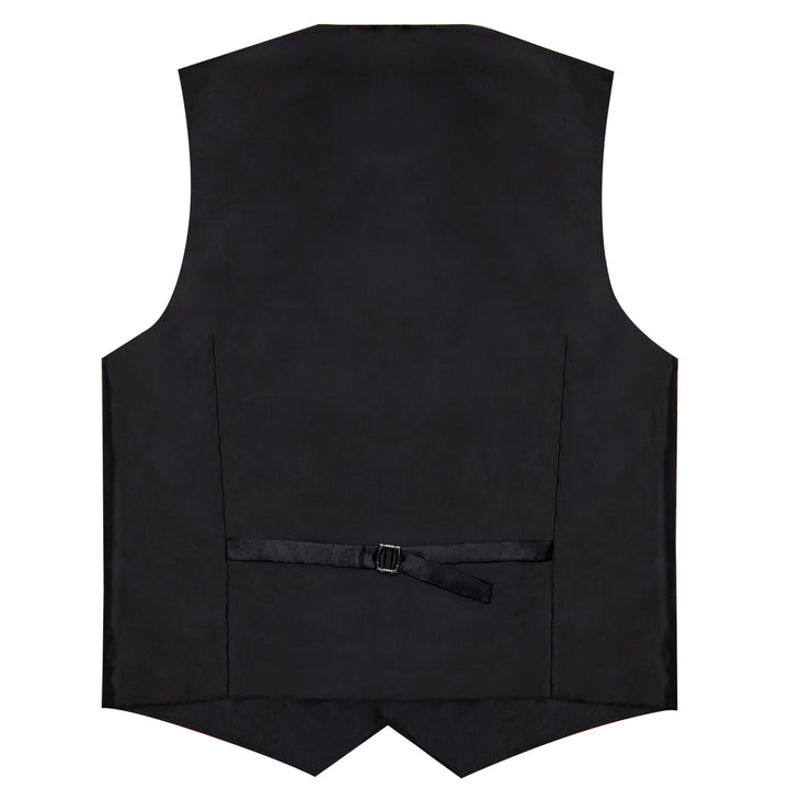 Black Turquoise Paisley Jacquard Silk men’s vests