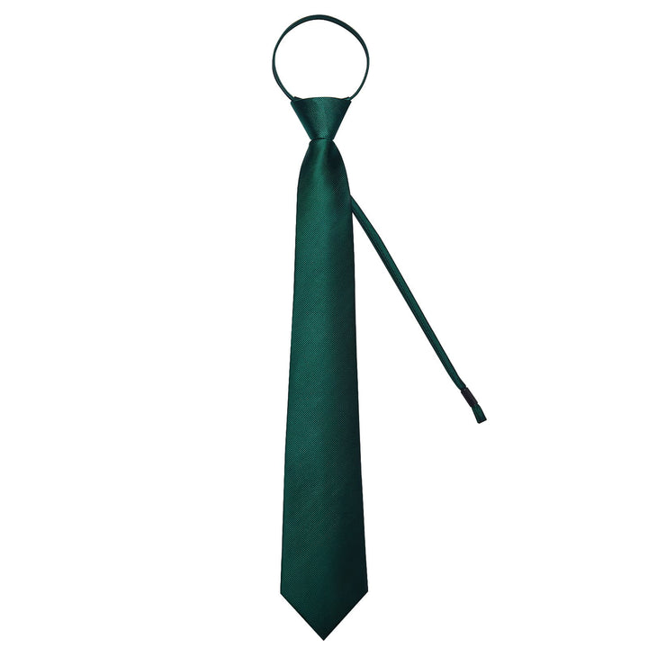 Mens Dark Green Classic Business Silk Striped Tie Set