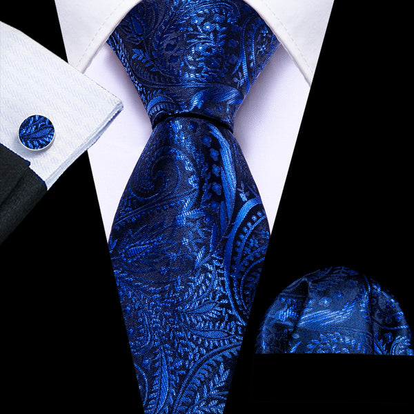 Blue Tie Klein Blue Paisley Men's Necktie 