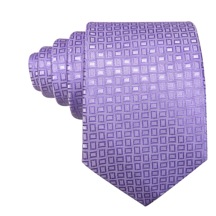 light purple plaid mens silk dress suit jacket tie pocket square cufflinks set
