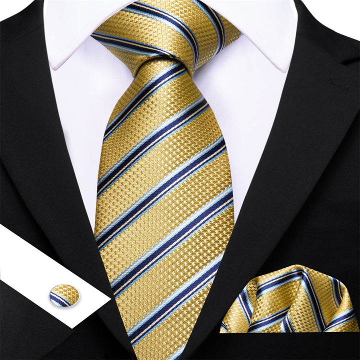 yellow silk tie