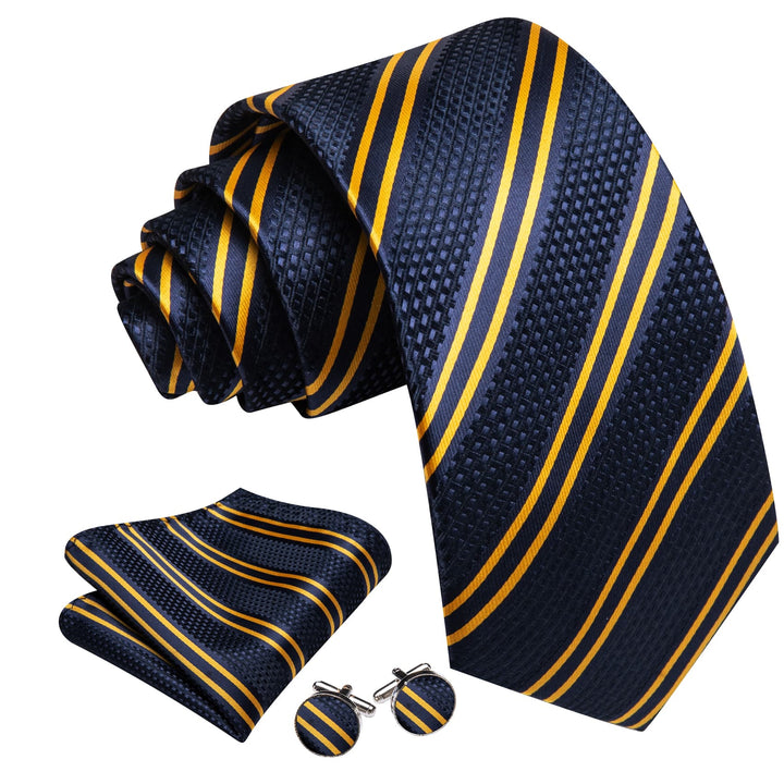 Berry Blue Gold lines striped mens silk ties for office shirt