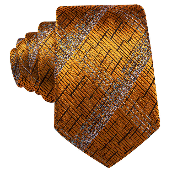 silk mens gold striped novelty ties set for mens suit jacket
