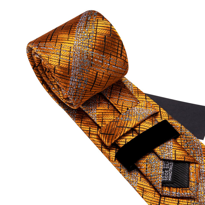 silk mens gold striped novelty ties set for mens suit jacket