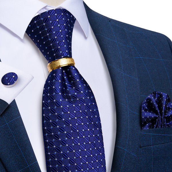 Silver Grey Paisley Jacquard Silk Men's Vest Hanky Cufflinks Tie Set ...