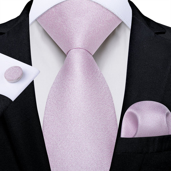 Thistle Solid Men's Necktie Pocket Square Cufflinks Set