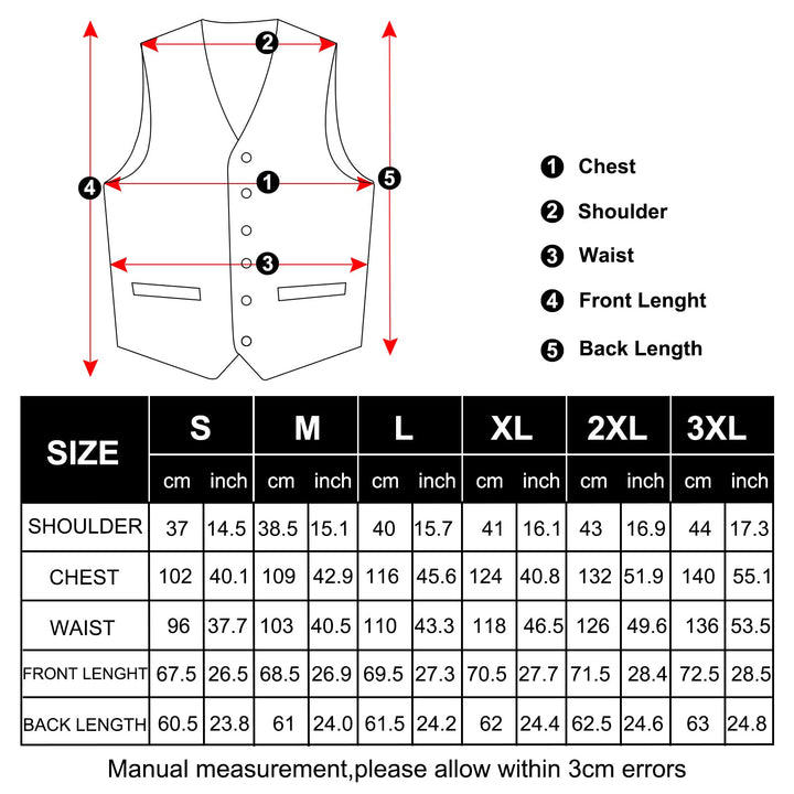 white and hot pink tuxedo vest size chart