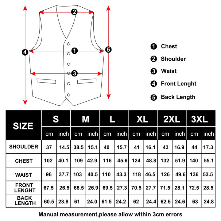 silver and purple tuxedo vest size chart