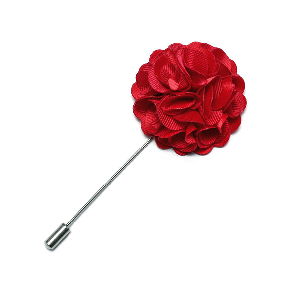 Rose Red Floral Men's Accessories Lapel Pin